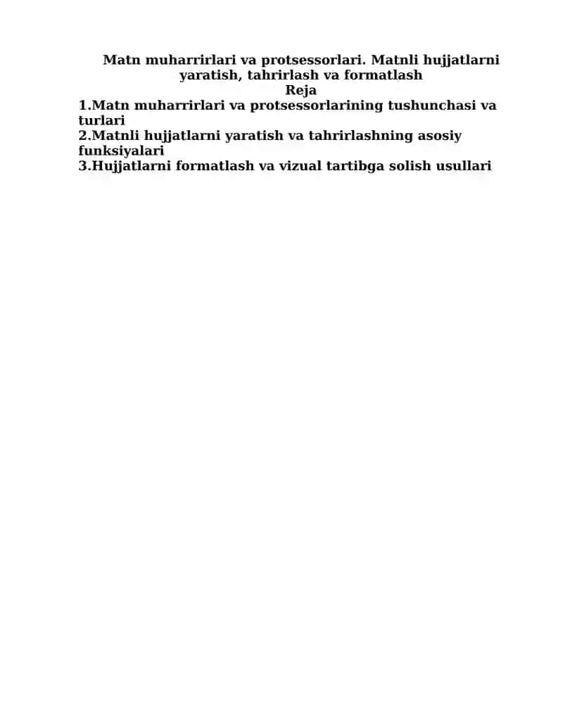 Matn muharrirlari va protsessorlari