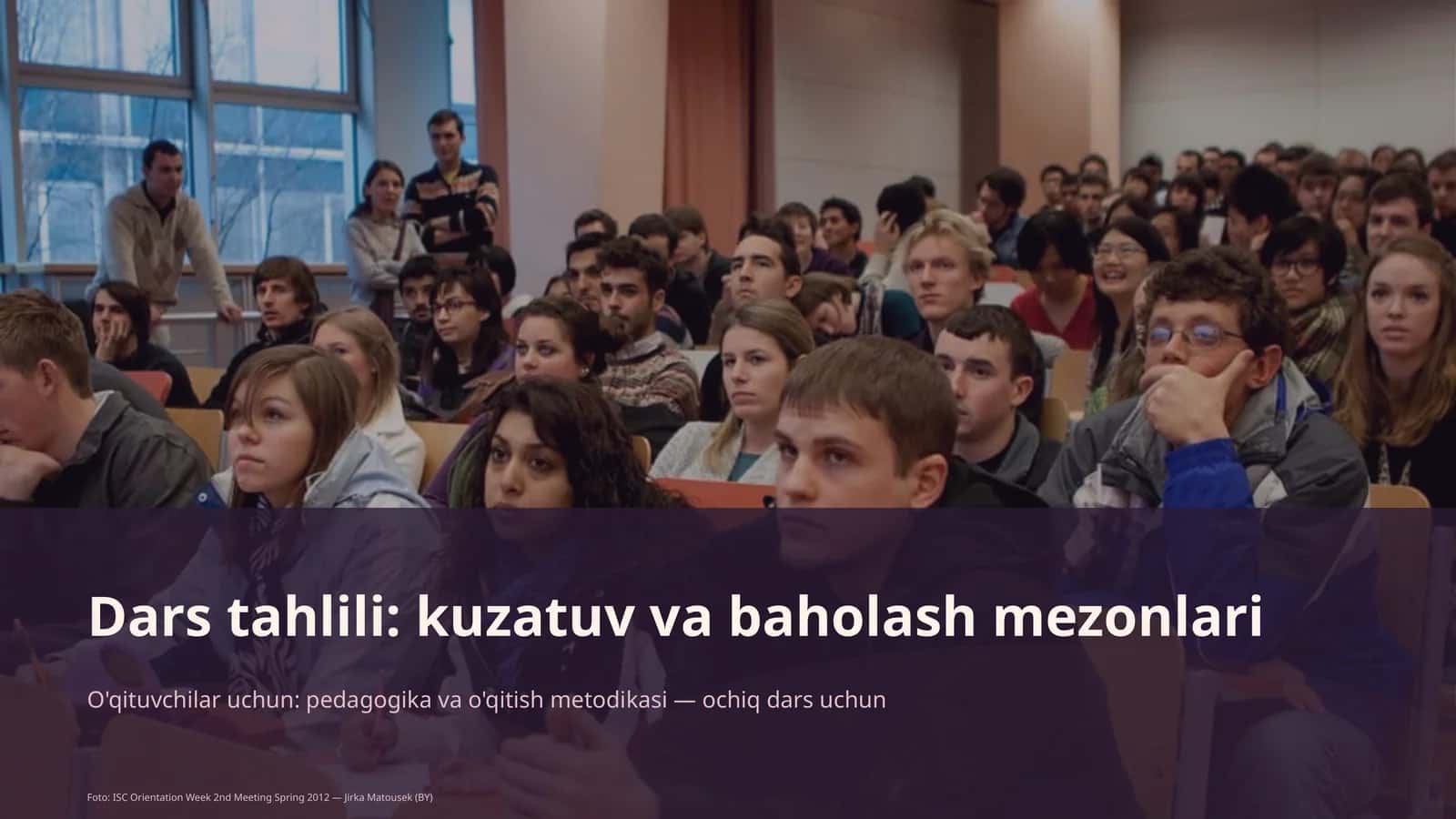 Kuzatuv va baholash mezonlari 1