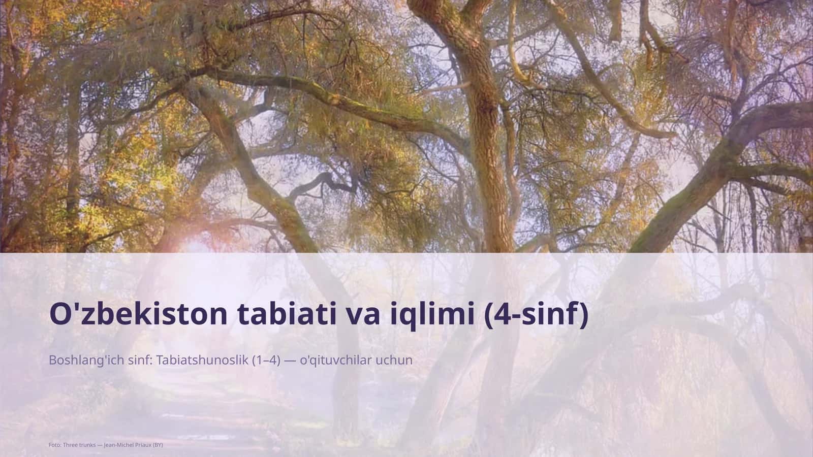 O'zbekiston tabiati va iqlimi (4-sinf) 1
