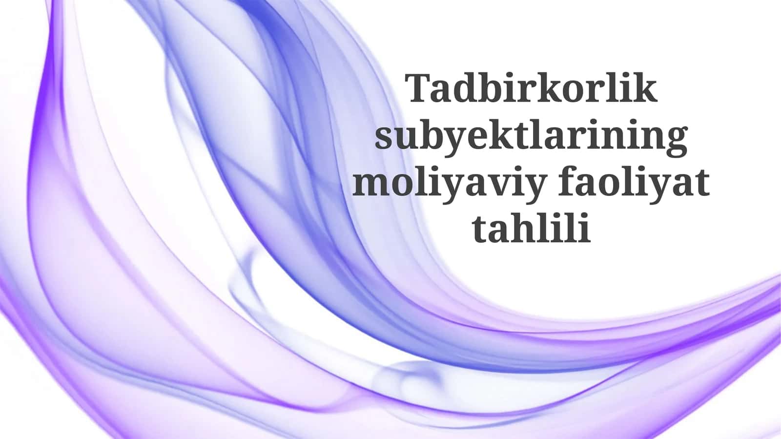 Moliyaviy hisobot tahlili 1