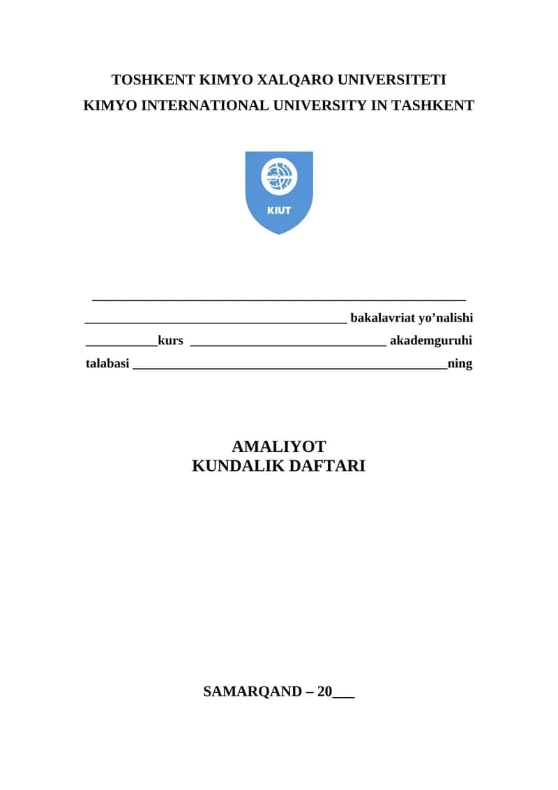 AMALIYOT KUNDALIK DAFTARI 1