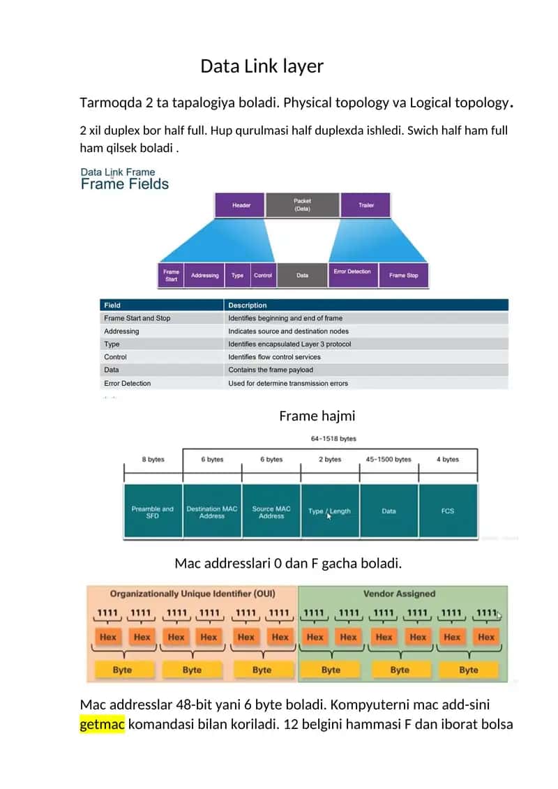 Data Link layer 1