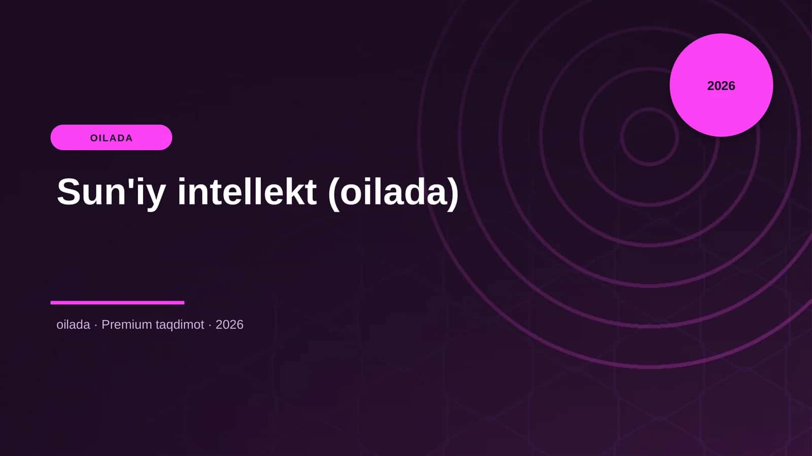 Sun'iy intellekt (oilada) 1