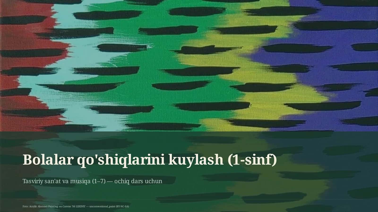 Bolalar qo'shiqlarini kuylash (1-sinf) 1