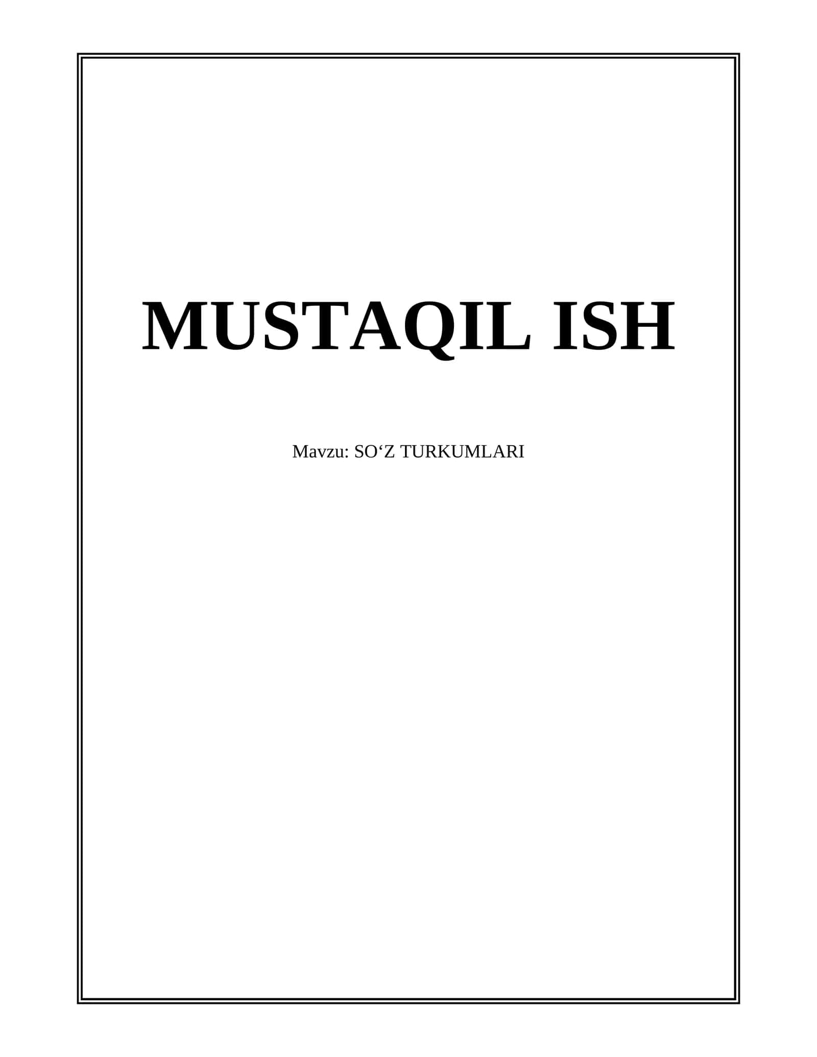 SOʻZ TURKUMLARI 1