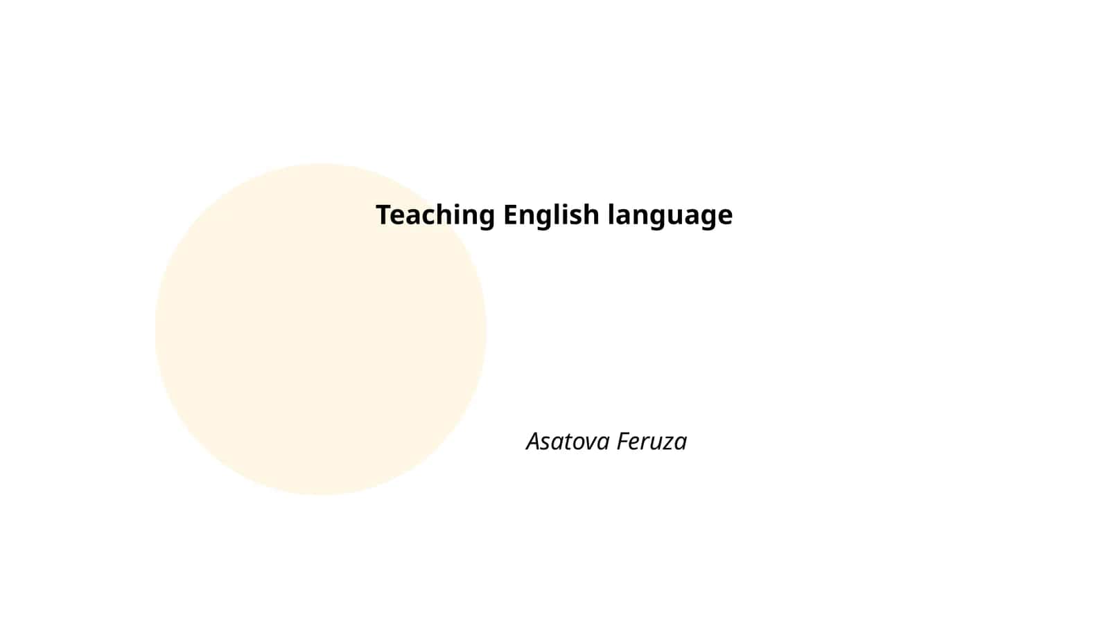 Teaching English language 1