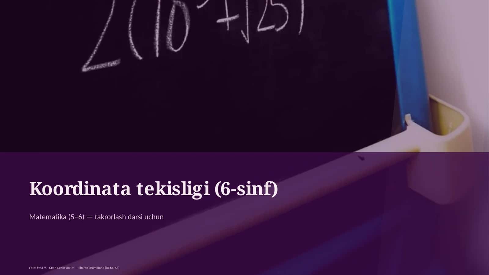 Koordinata tekisligi (6-sinf) 1