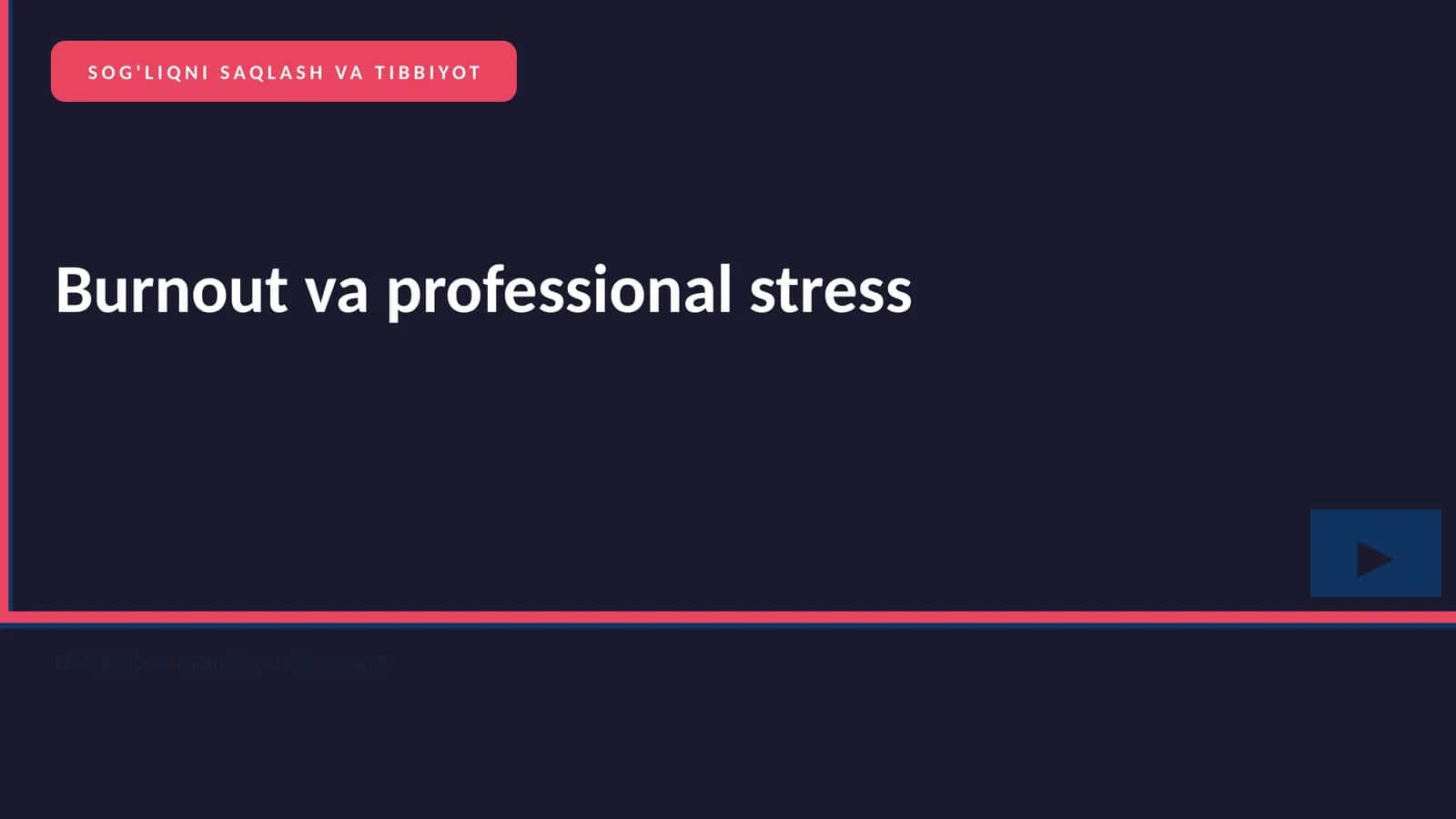 Burnout va professional stress 1