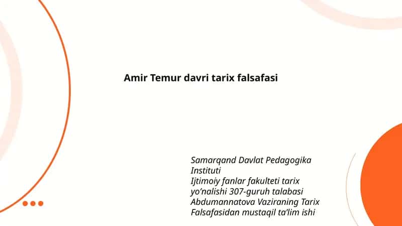 Amir Temur davri tarix falsafasi 1