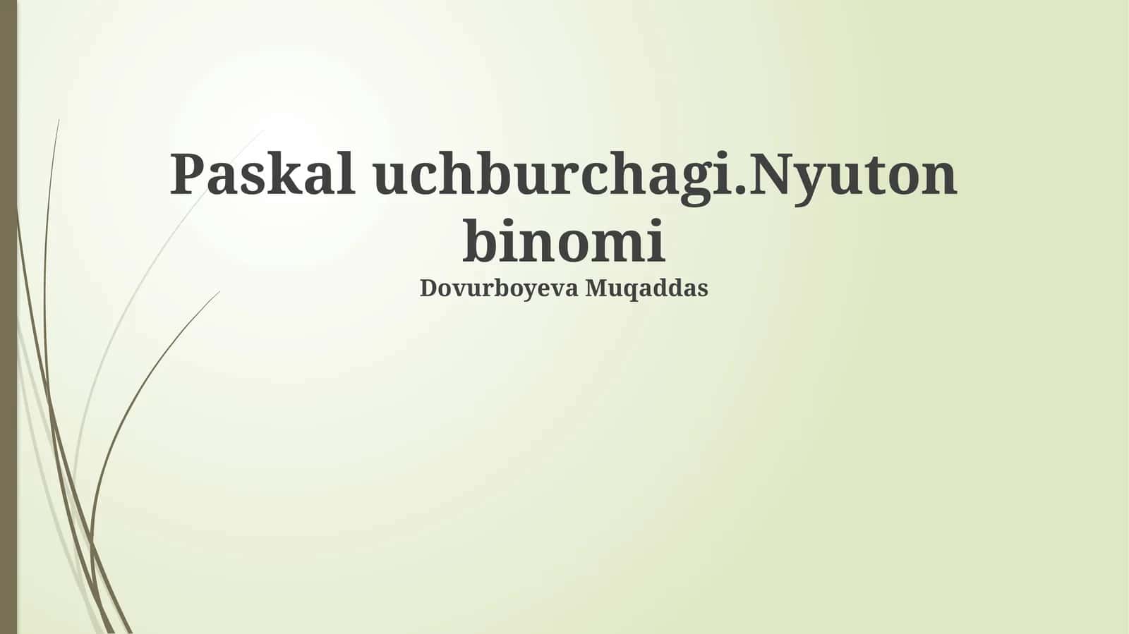 Paskal Uchburchagi 1