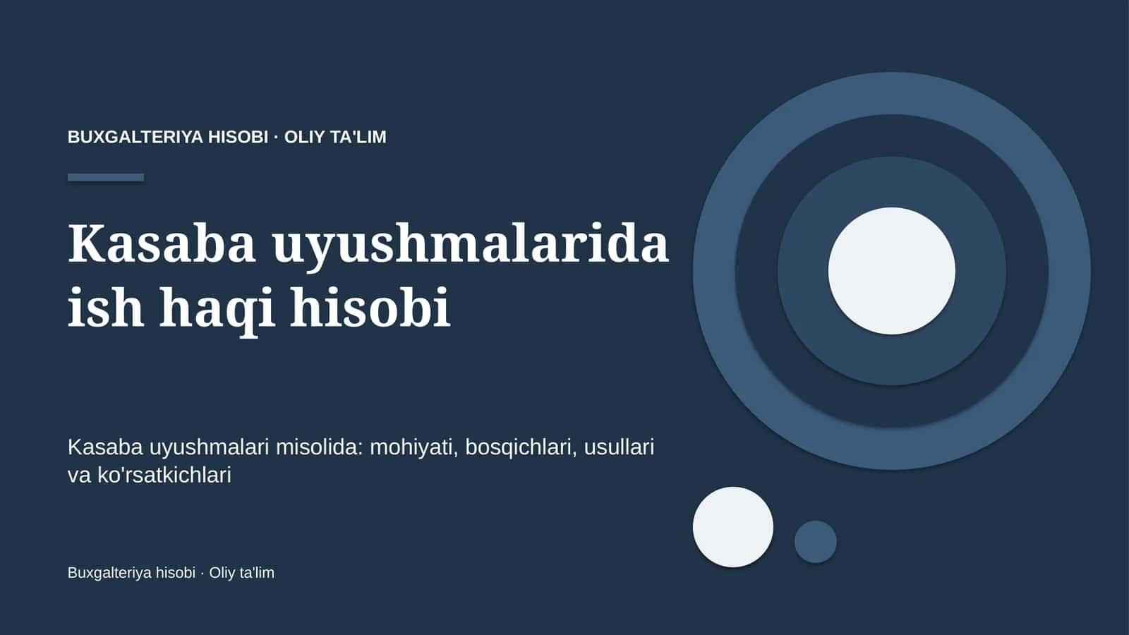 Kasaba uyushmalarida ish haqi hisobi 1