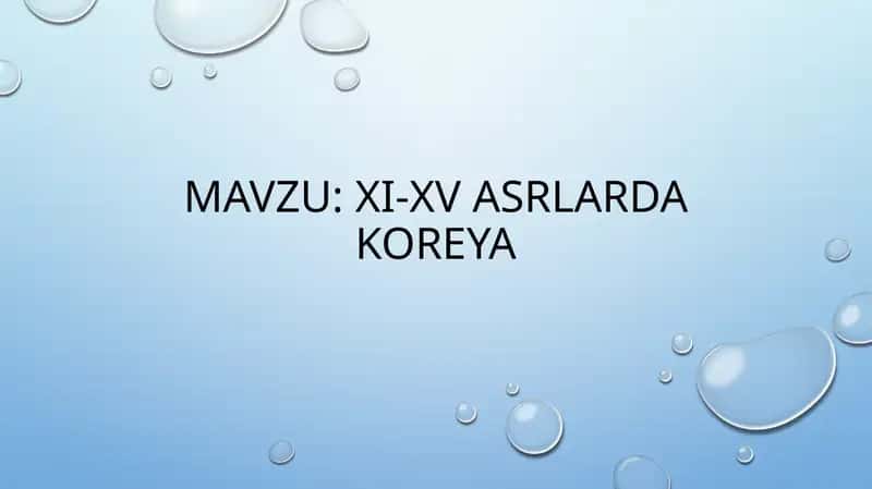 XI-XV asrlarda koreya 1