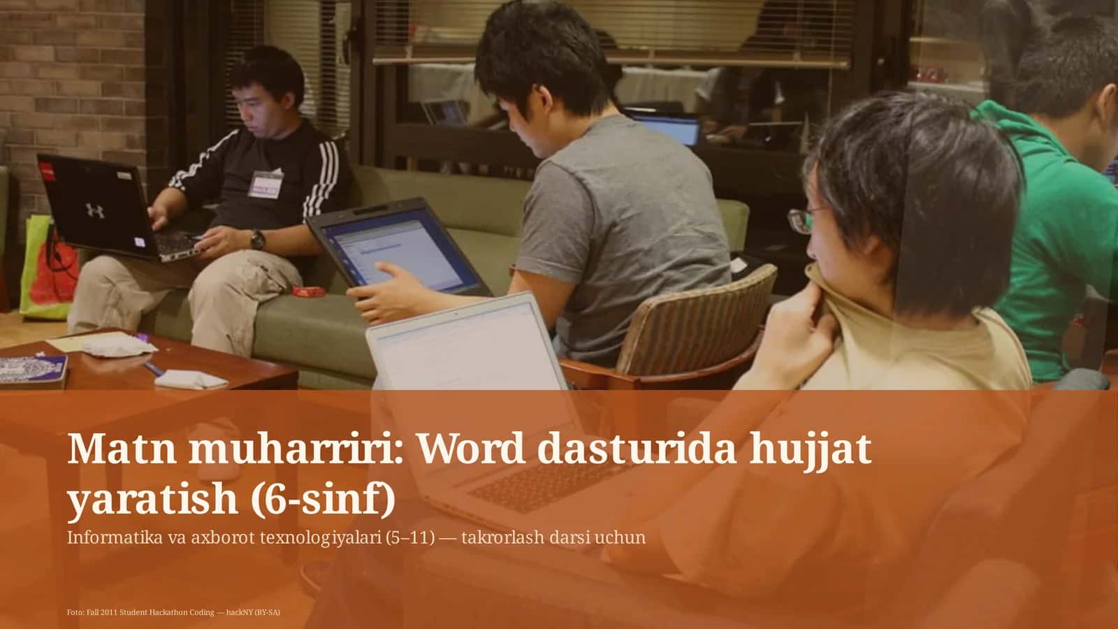 Word dasturida hujjat yaratish (6-sinf) 1