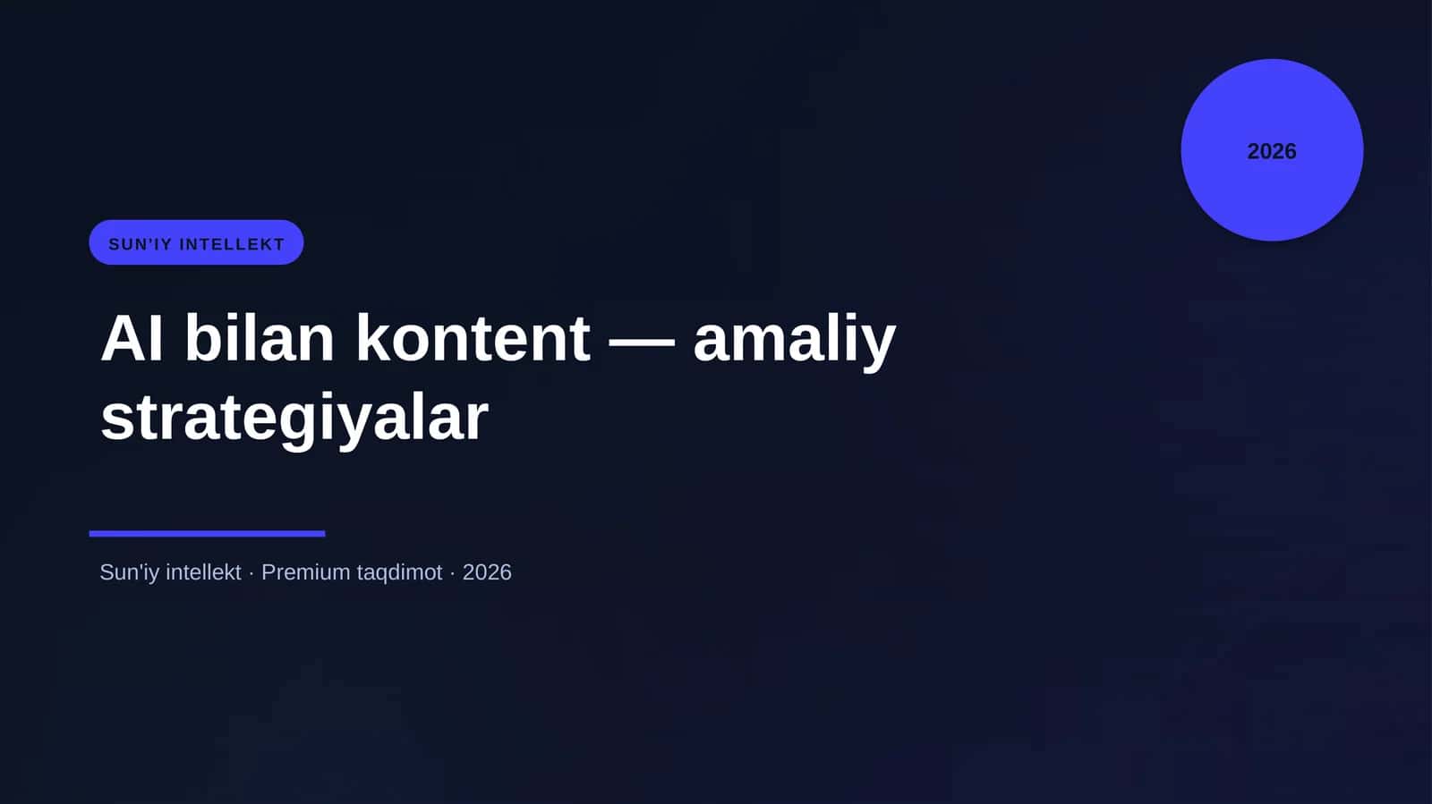 AI bilan kontent — amaliy strategiyalar 1