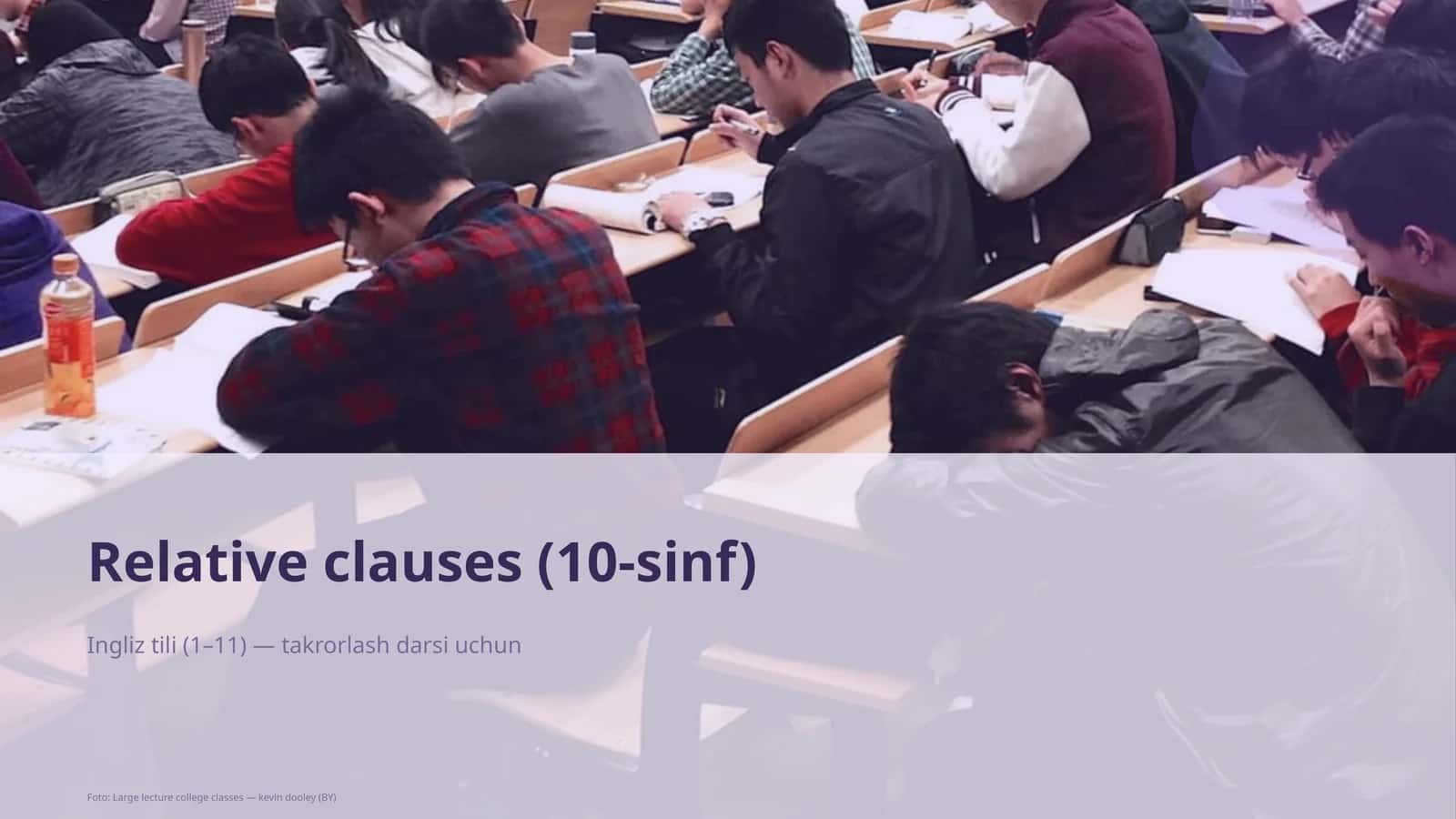 Relative clauses (10-sinf) 1