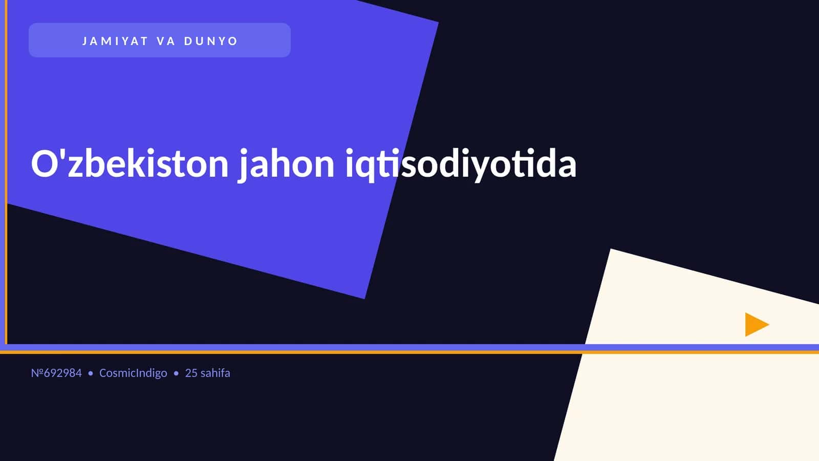 O'zbekiston jahon iqtisodiyotida 1