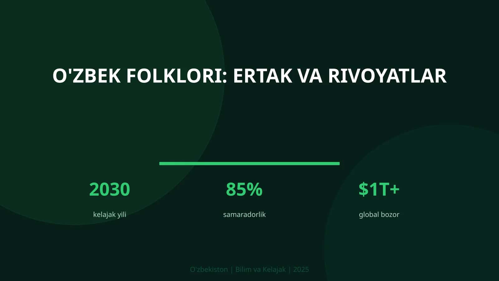 O'zbek folklori: ertak va rivoyatlar 1
