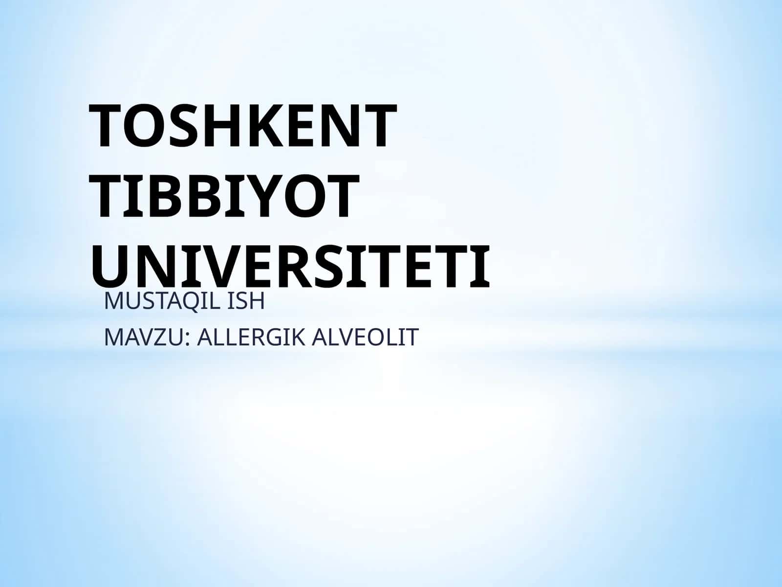 ALLERGIK ALVEOLIT 1