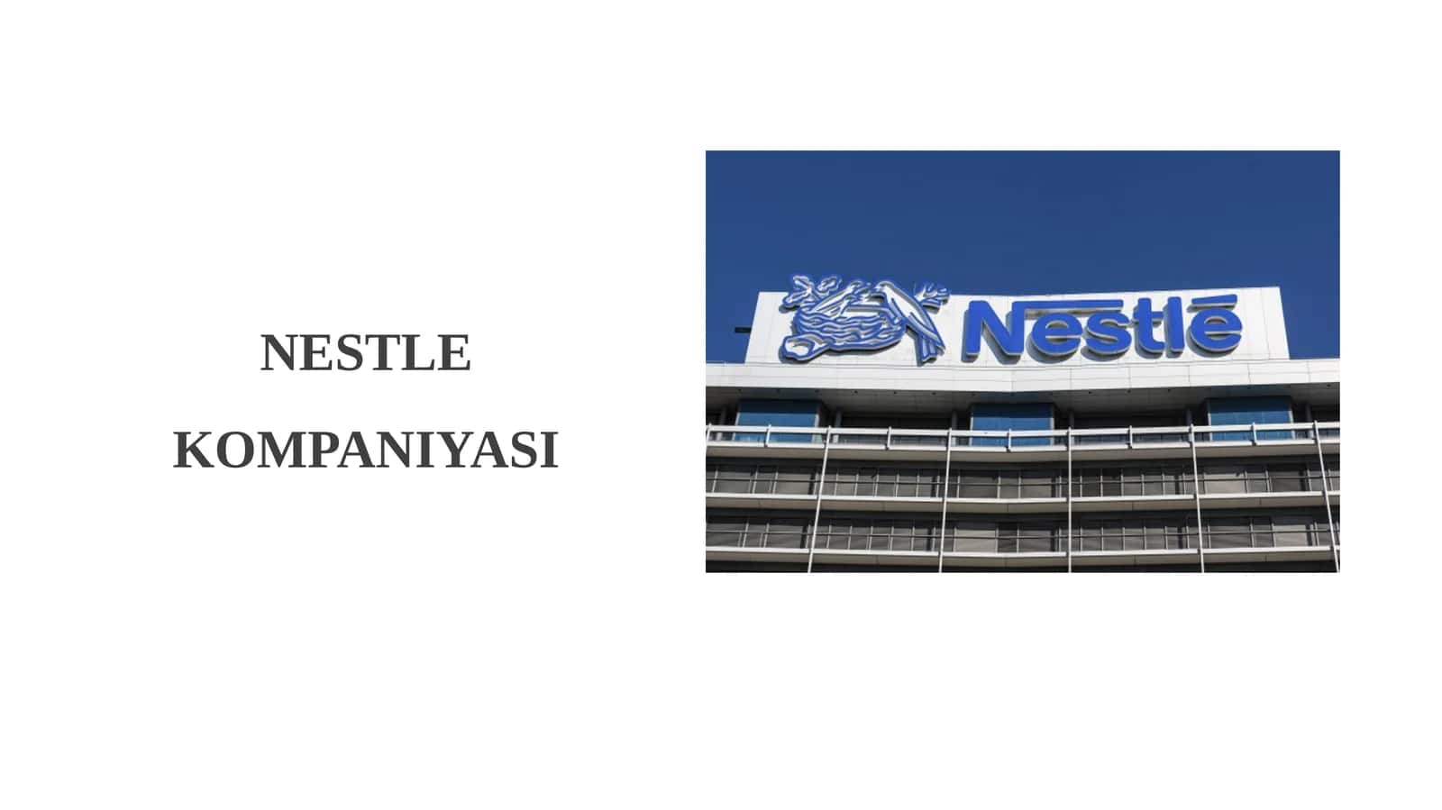 NESTLE KOMPANIYASI 1