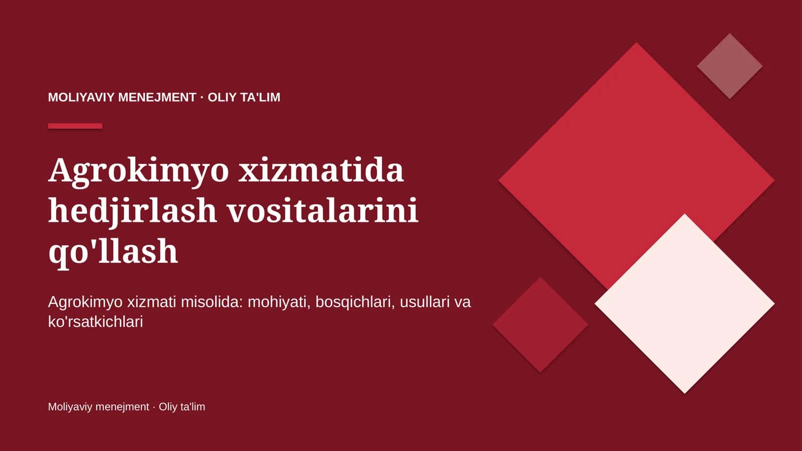 [Agrokimyo xizmatida hedjirlash vositalarini qo'llash] 1