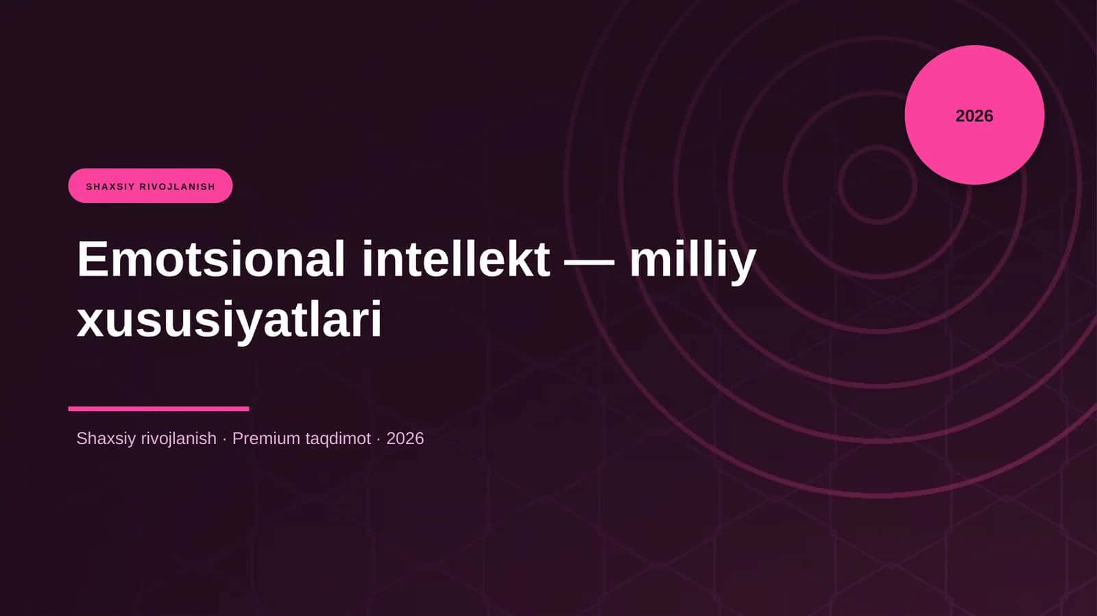 Emotsional intellekt — milliy xususiyatlari 1