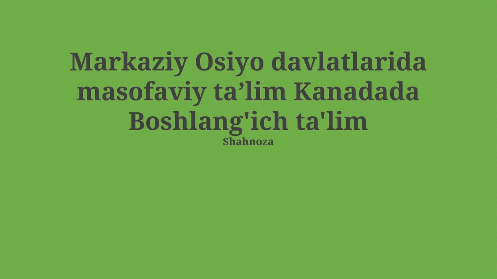 Masofaviy taʼlim 1