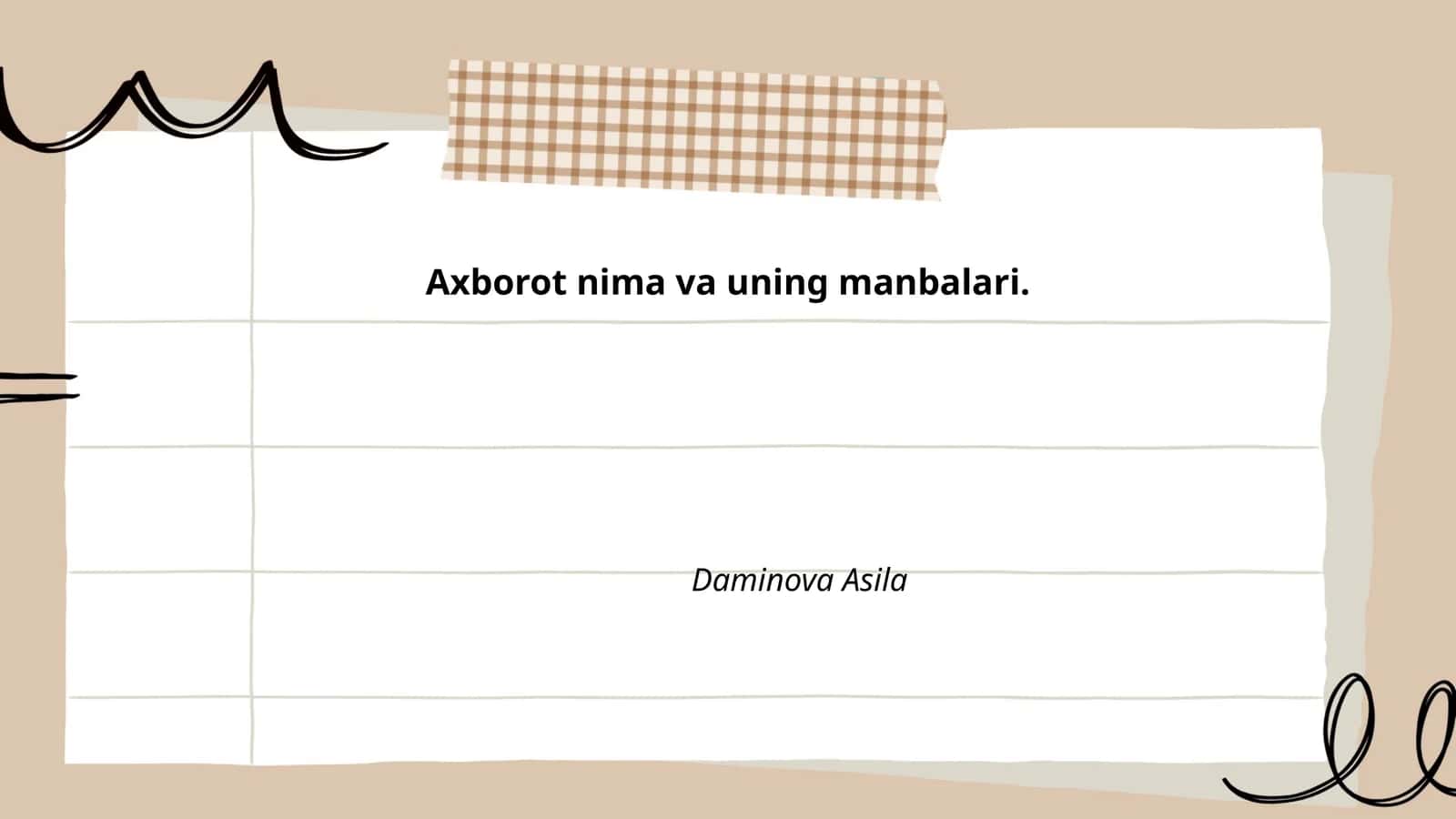 Axborot nima va uning manbalari 1