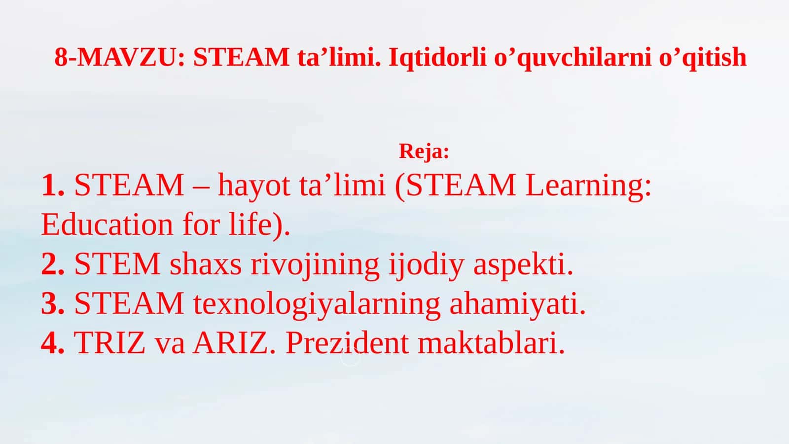STEM va STEAM O'qitish 1