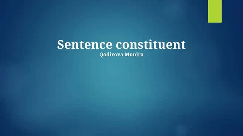 Sentence constituent 1