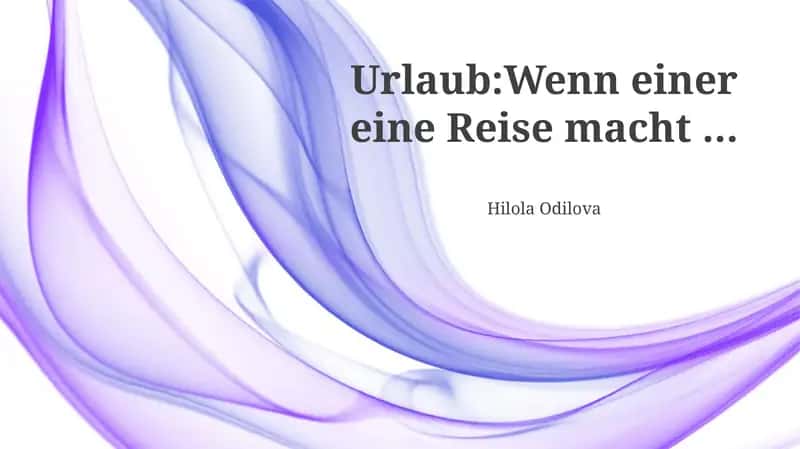 Urlaub 1