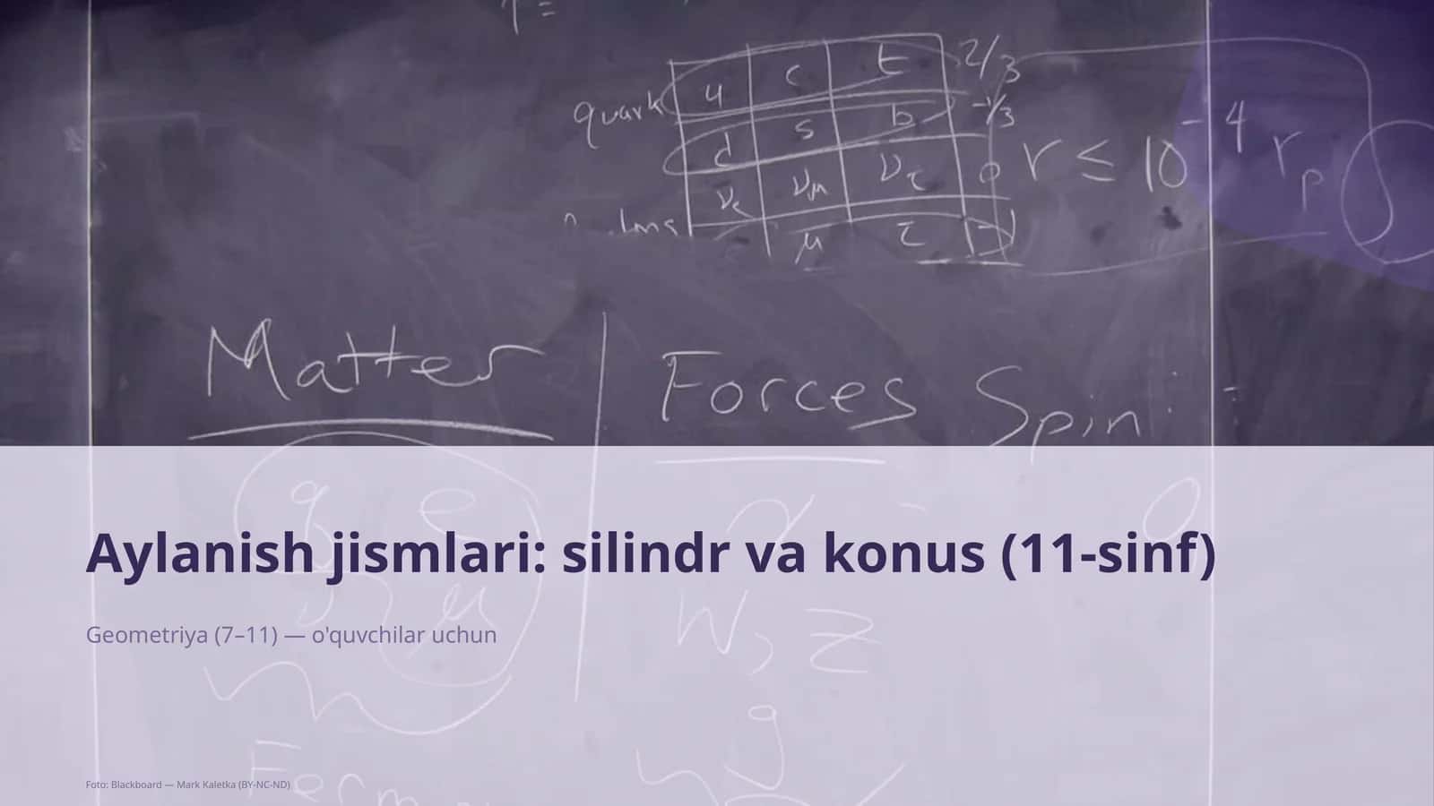 Aylanish jismlari: silindr va konus (11-sinf) 1