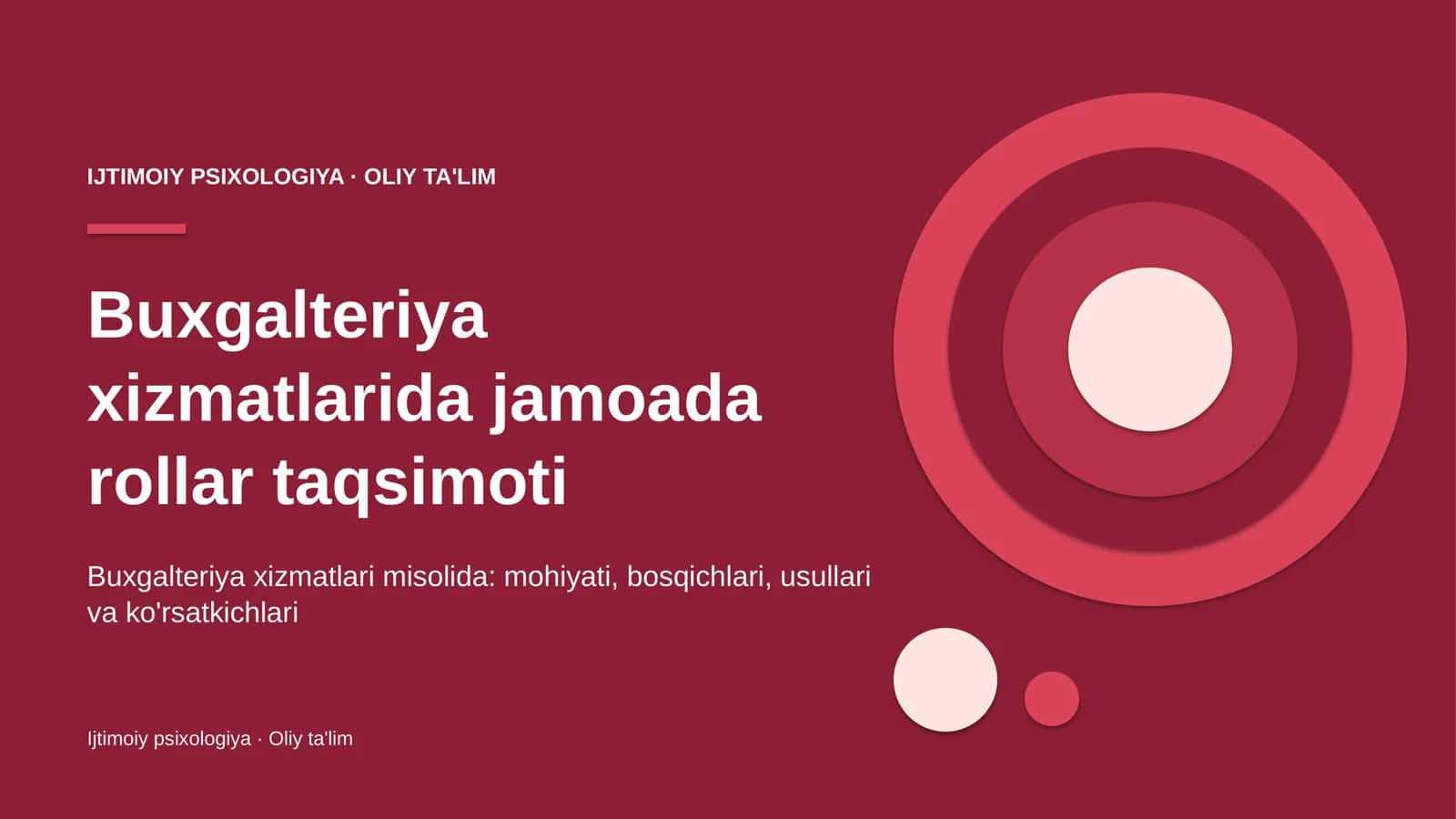 Buxgalteriya xizmatlarida jamoada rollar taqsimoti 1