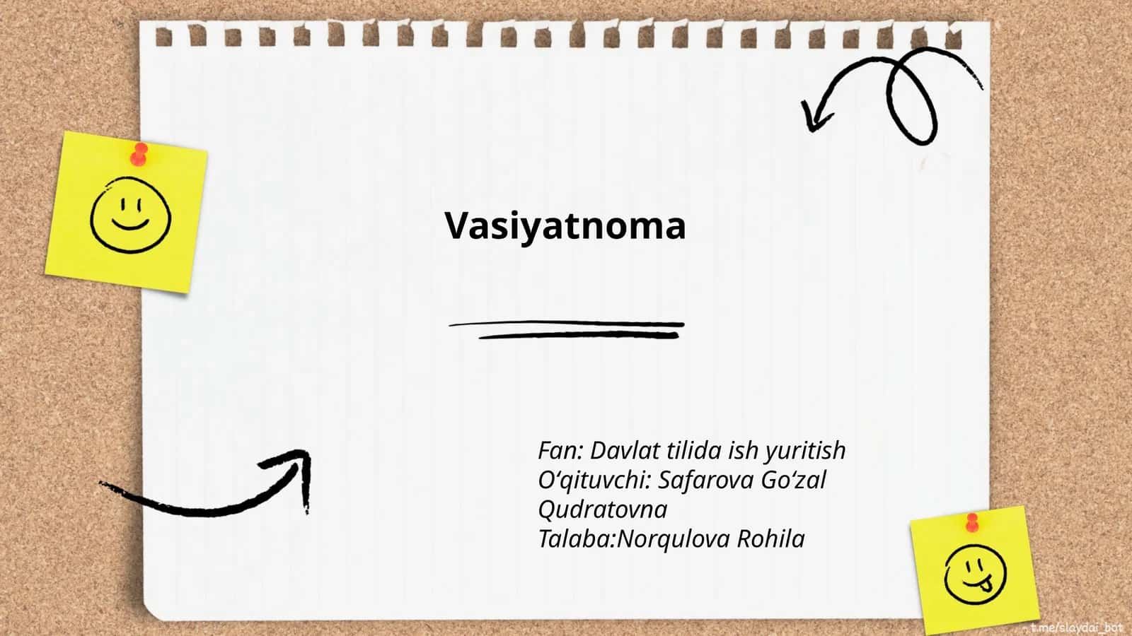 Vasiyatnoma 1