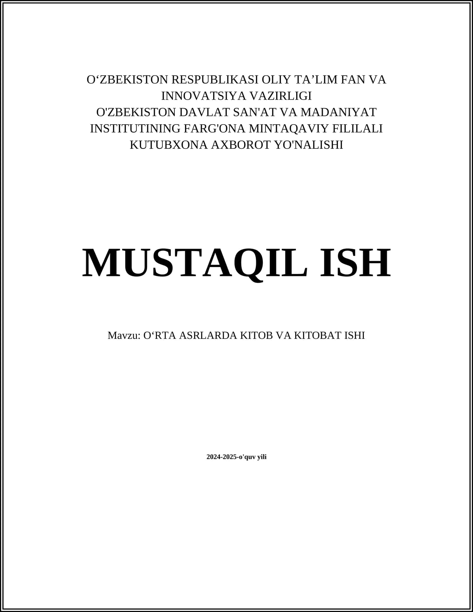 Oʻrta asrlarda kitoblarning qo‘lyozma texnikasi 1