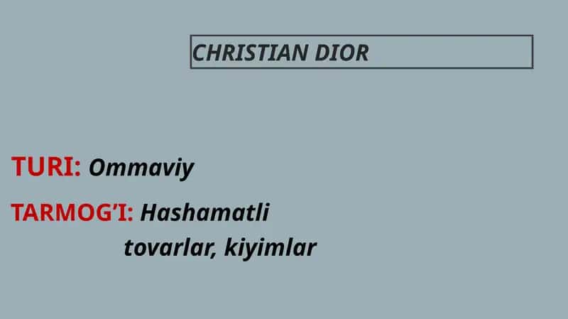 Christian Dior 1
