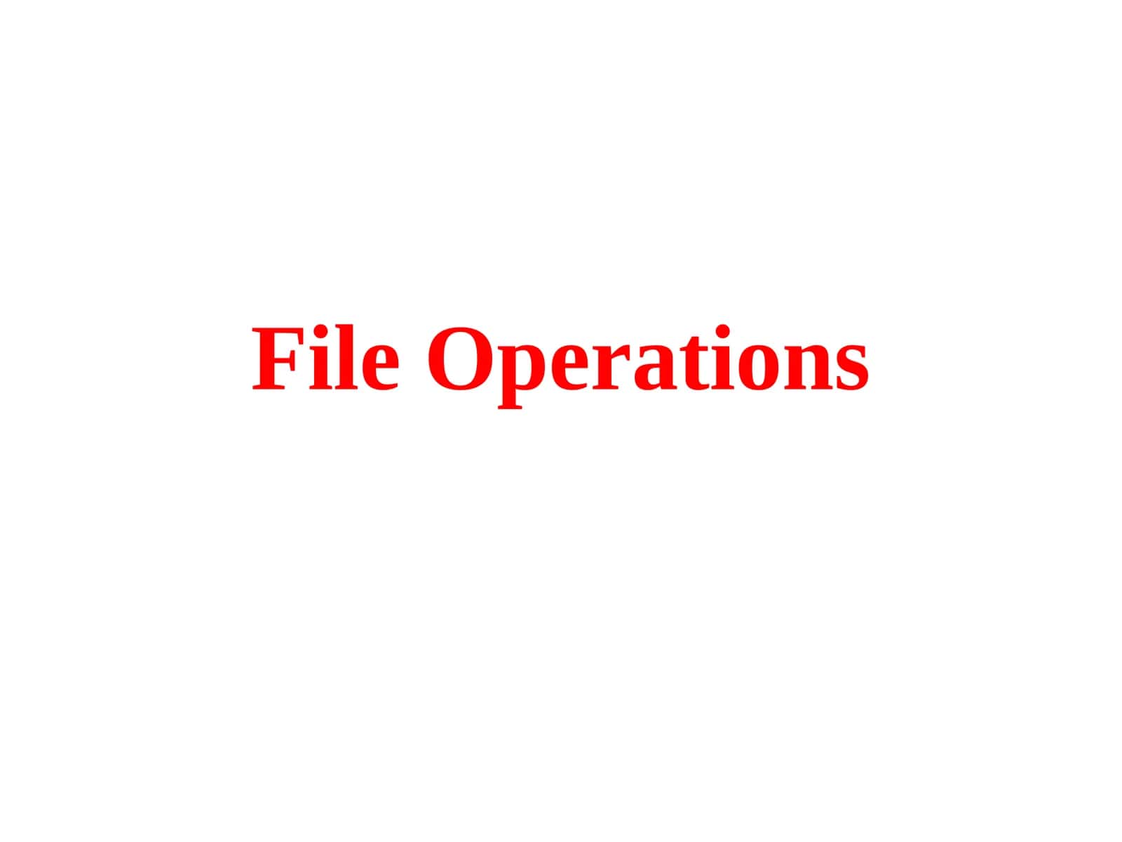 File Operations 1