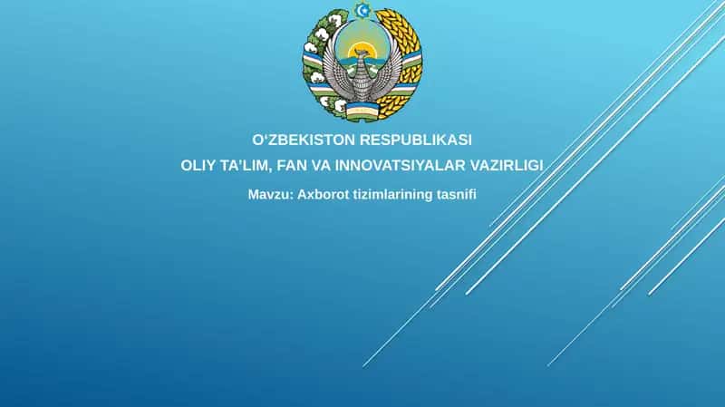 Axborottizimlariningtasnifi 1
