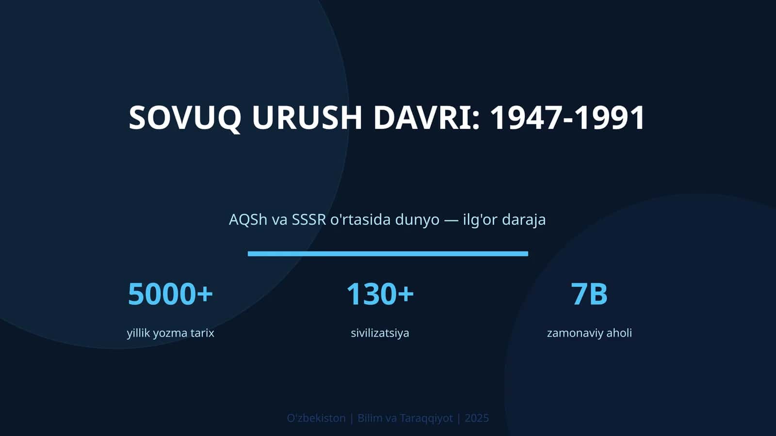 Sovuq Urush Davri: 1947-1991 1