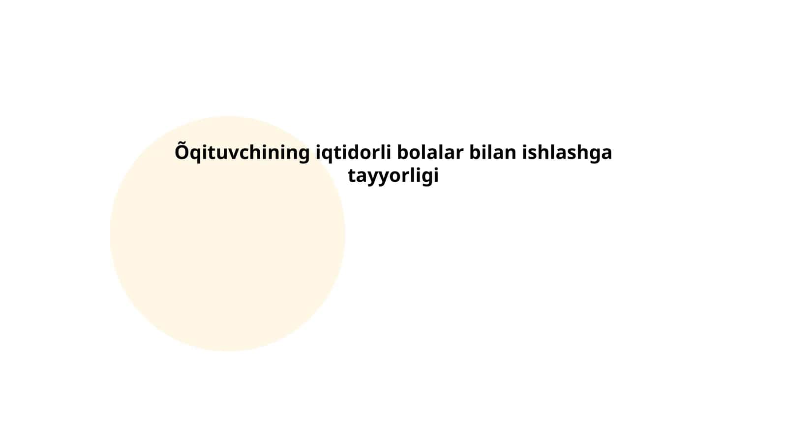 Õqituvchining iqtidorli bolalar bilan ishlashga tayyorligi 1