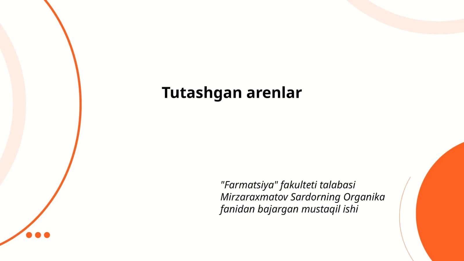 Tutashgan arenlar 1