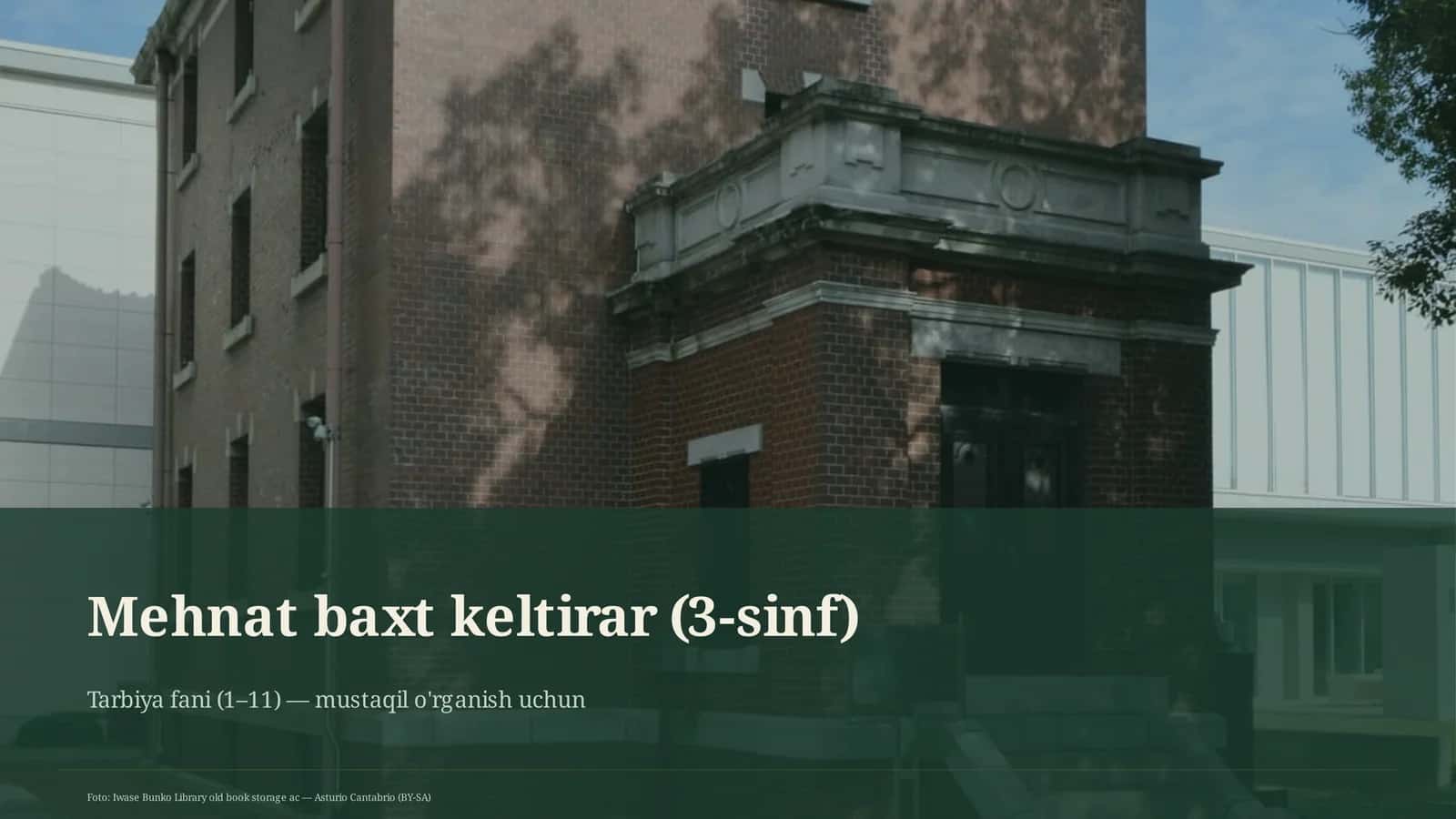 Mehnat baxt keltirar (3-sinf) 1