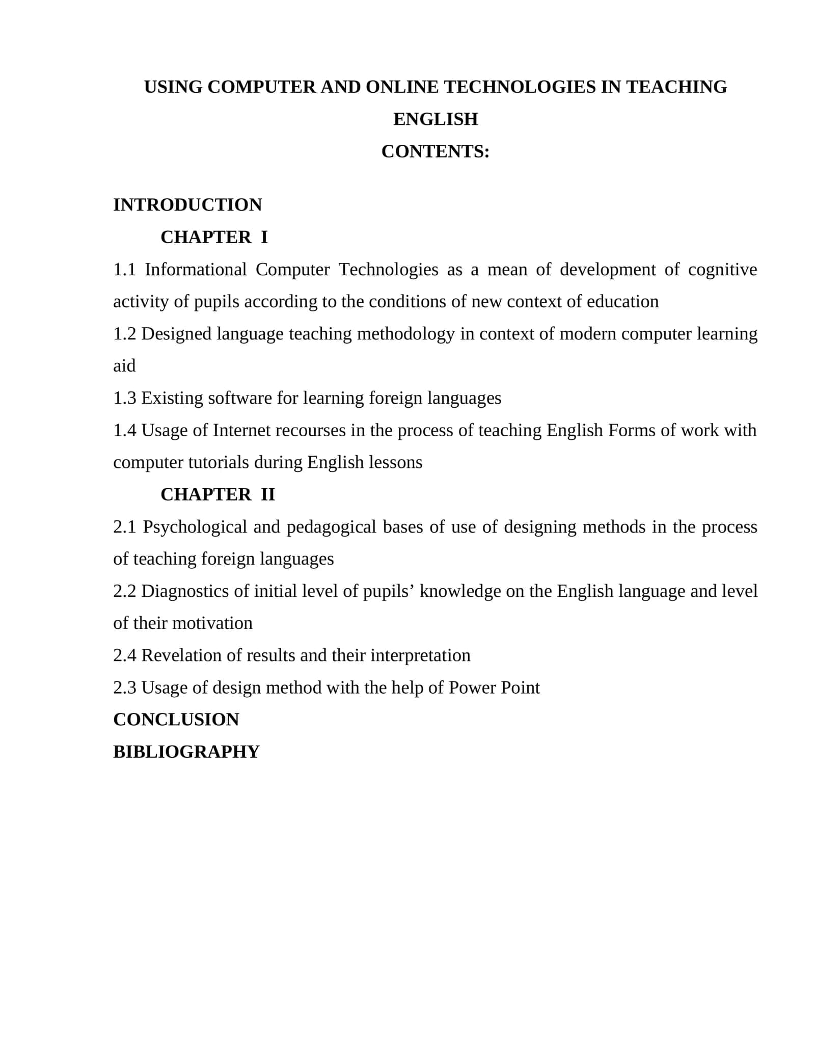 USING COMPUTER AND ONLINE TECHNOLOGIES IN TEACHING ENGLISH 1