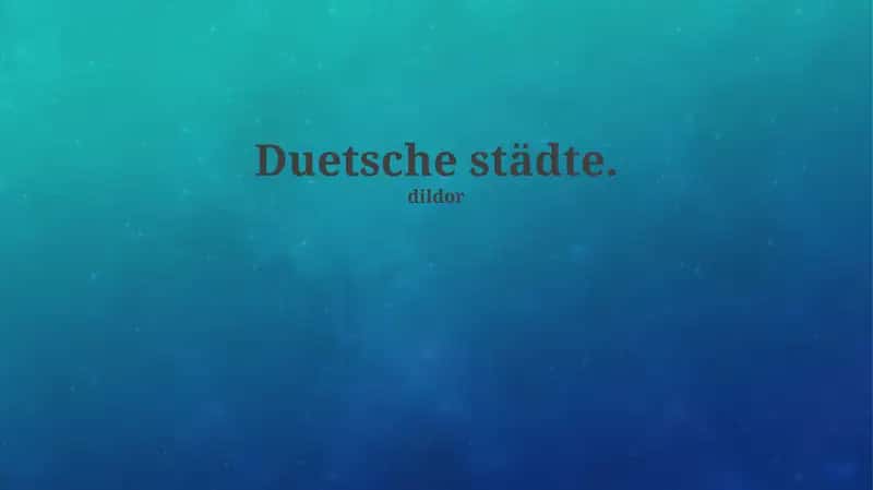 Deutschlands Städte: Ein Überblick 1