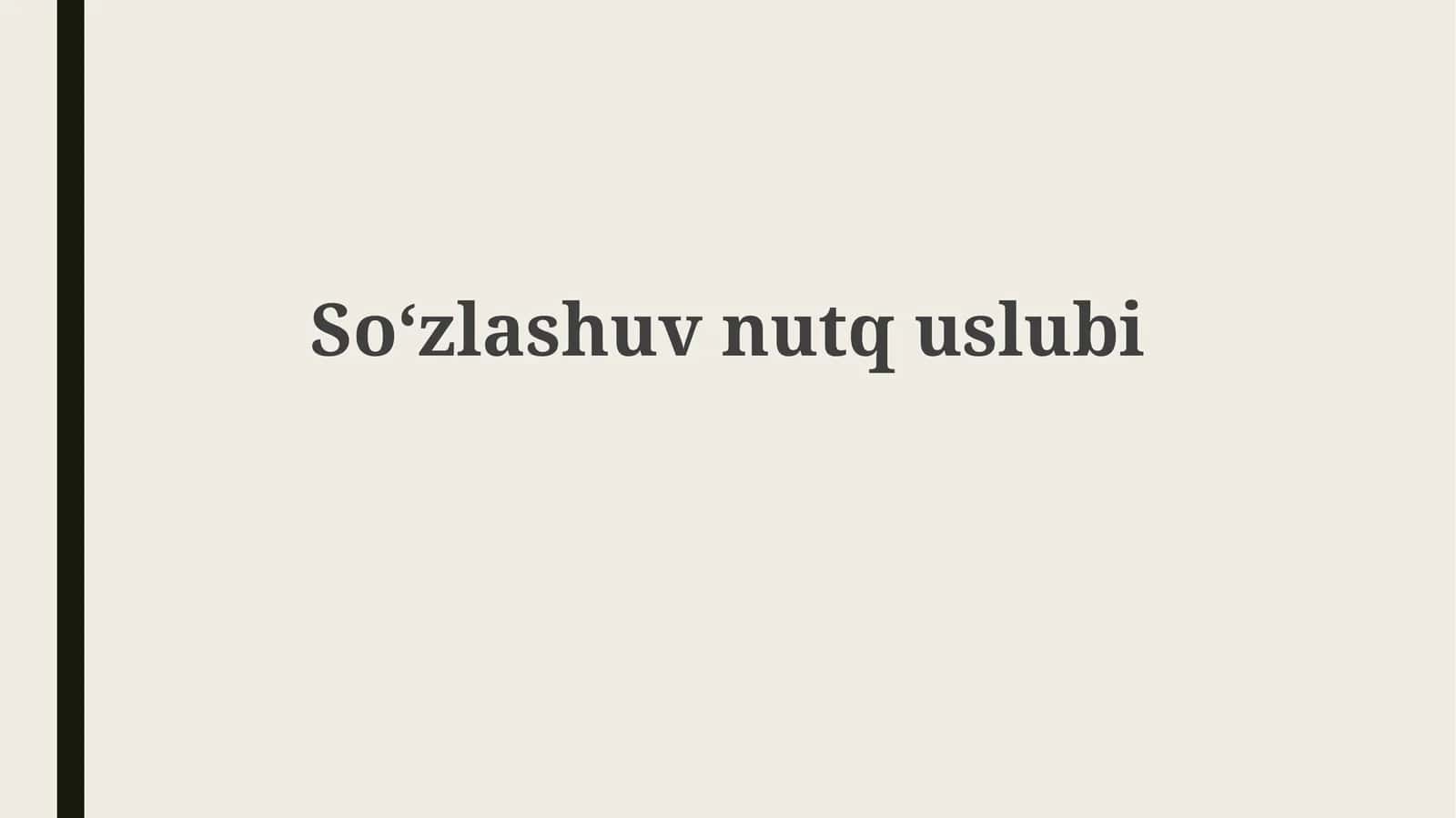 Kollokvial nutq uslubi 1