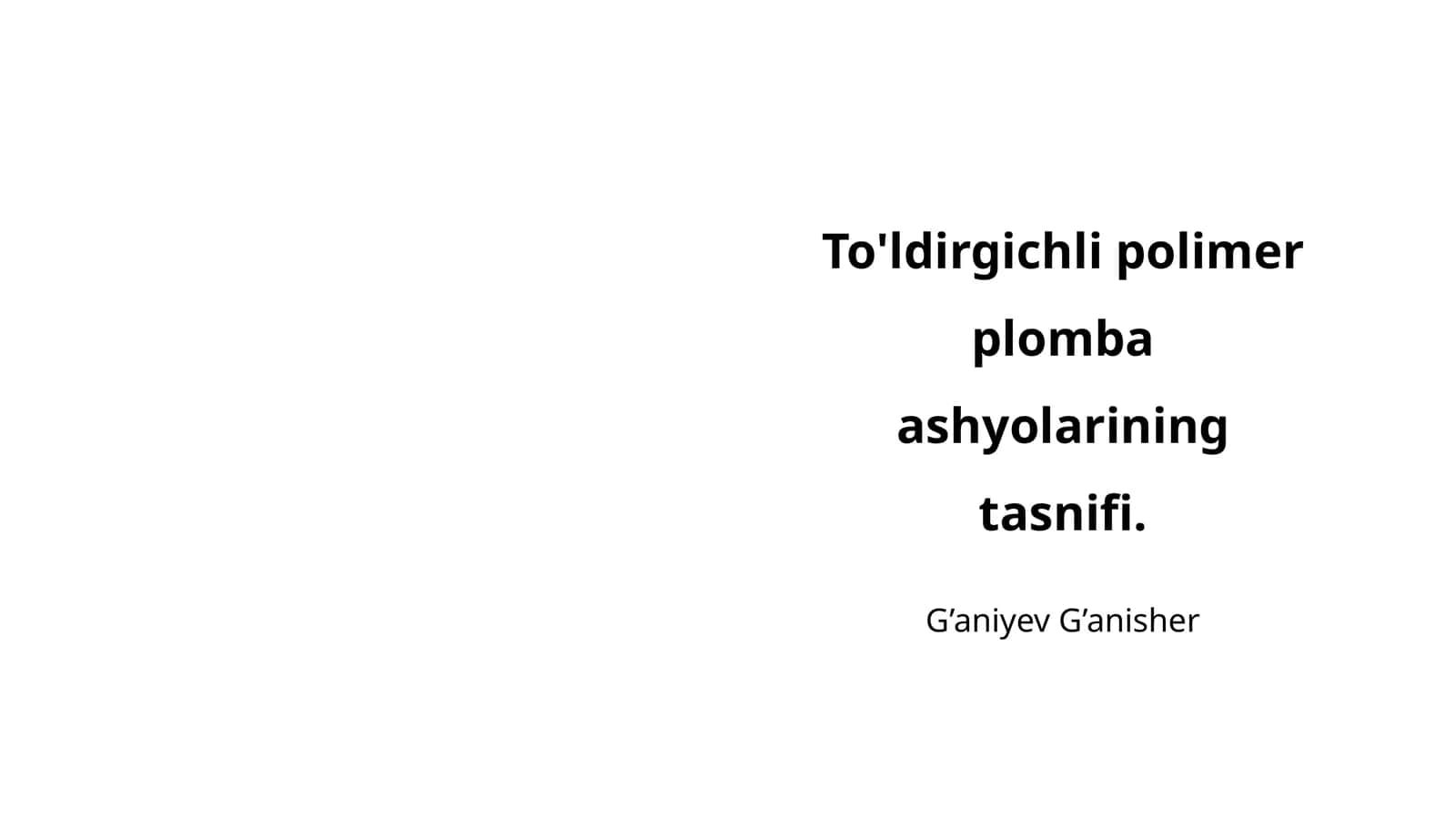 To'ldirgichli polimer plomba ashyolarining tasnifi 1