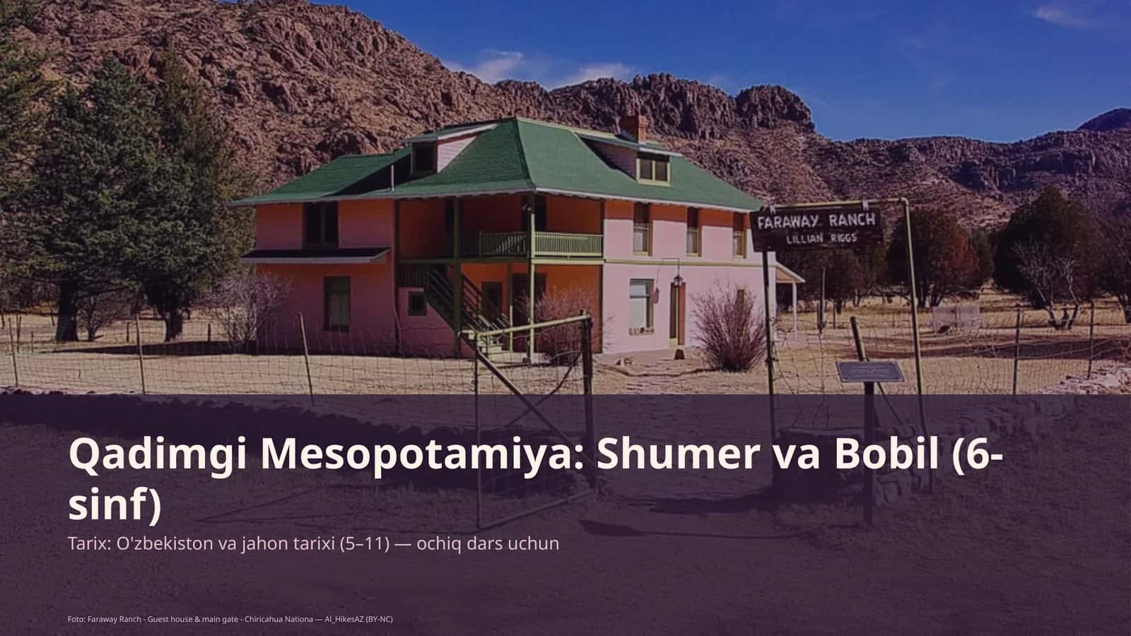 Qadimgi Mesopotamiya: Shumer va Bobil (6-sinf) 1