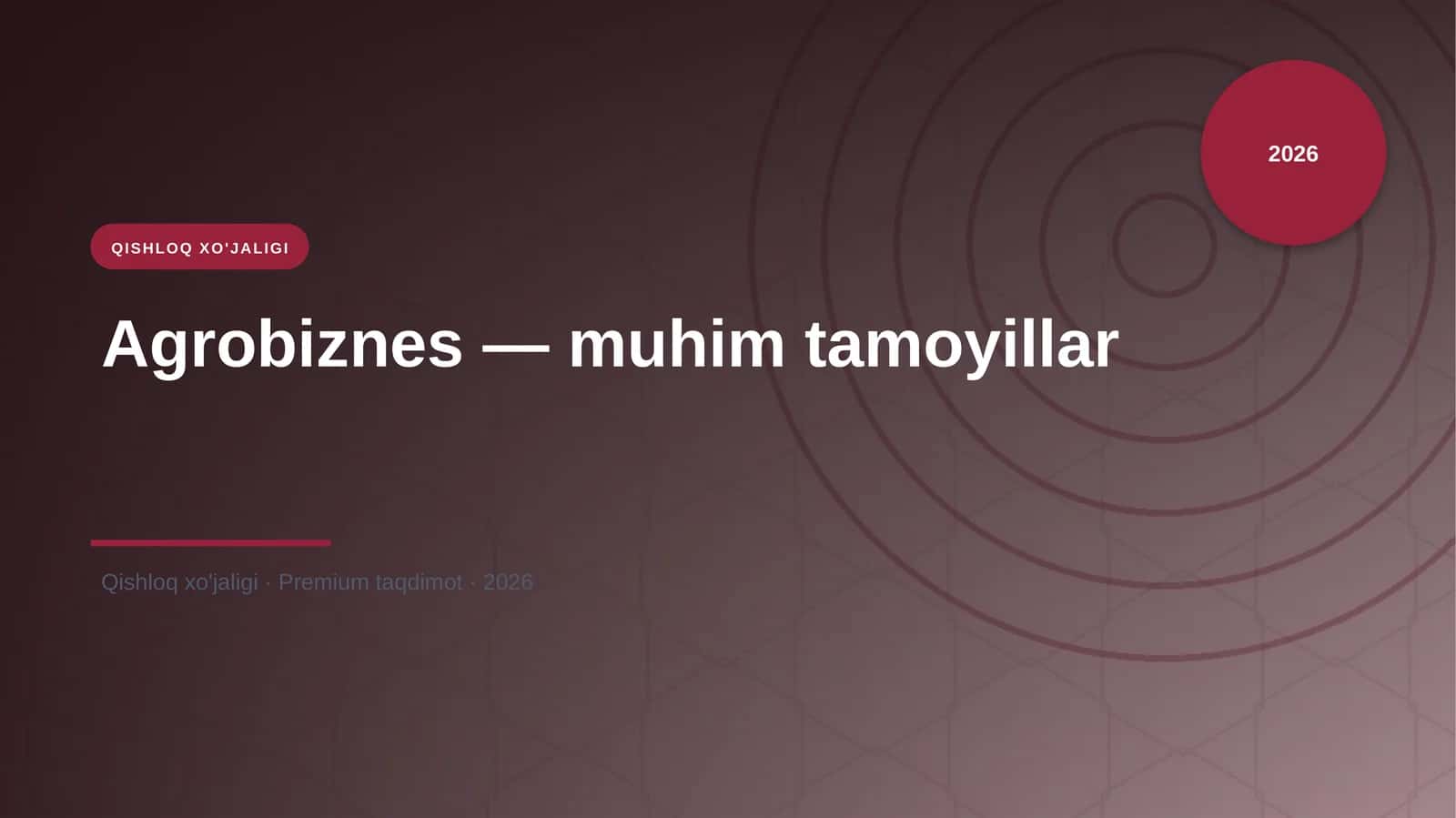 Agrobiznes — muhim tamoyillar 1