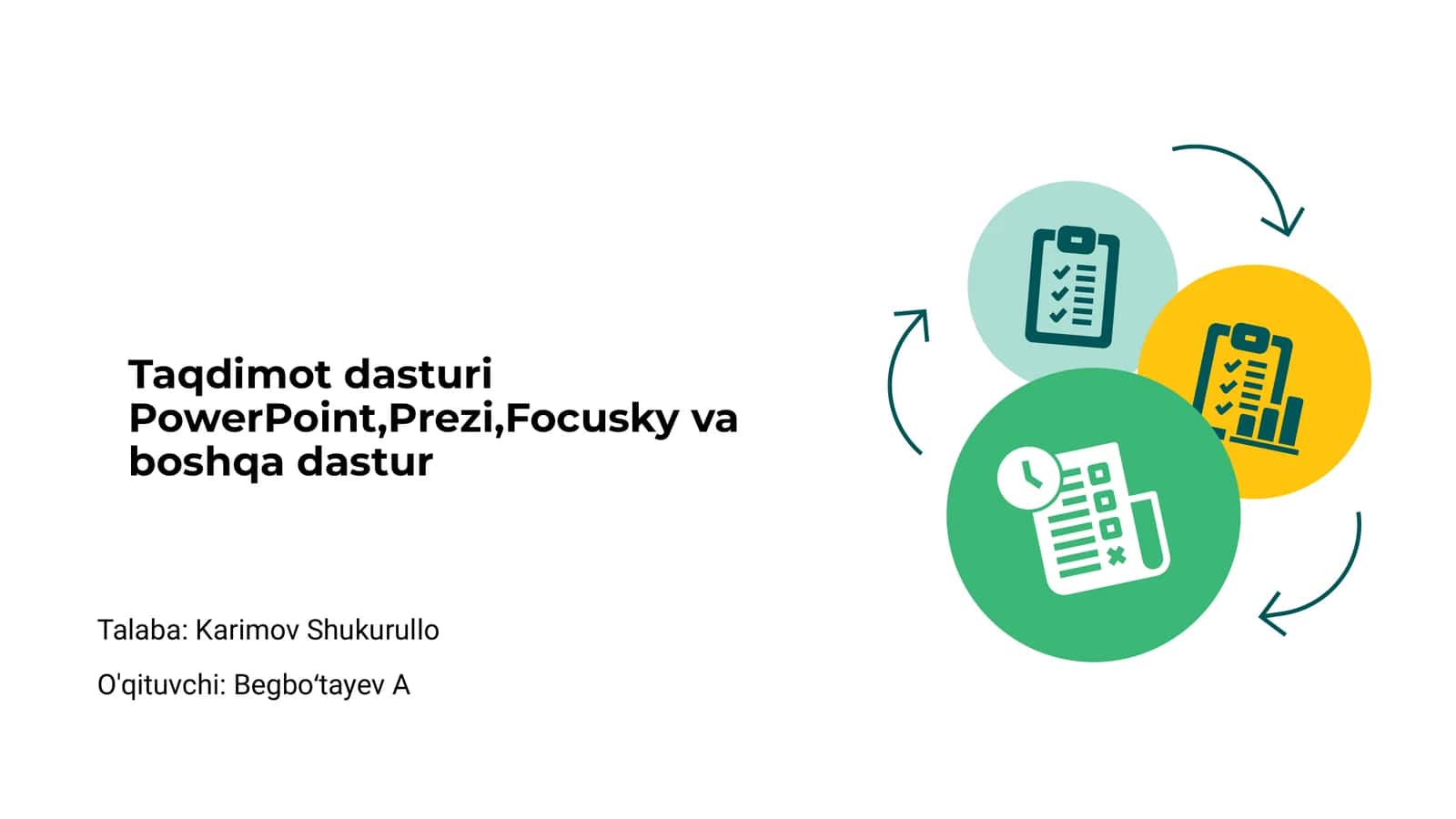Taqdimot dasturlari: PowerPoint, Prezi, Focusky 1