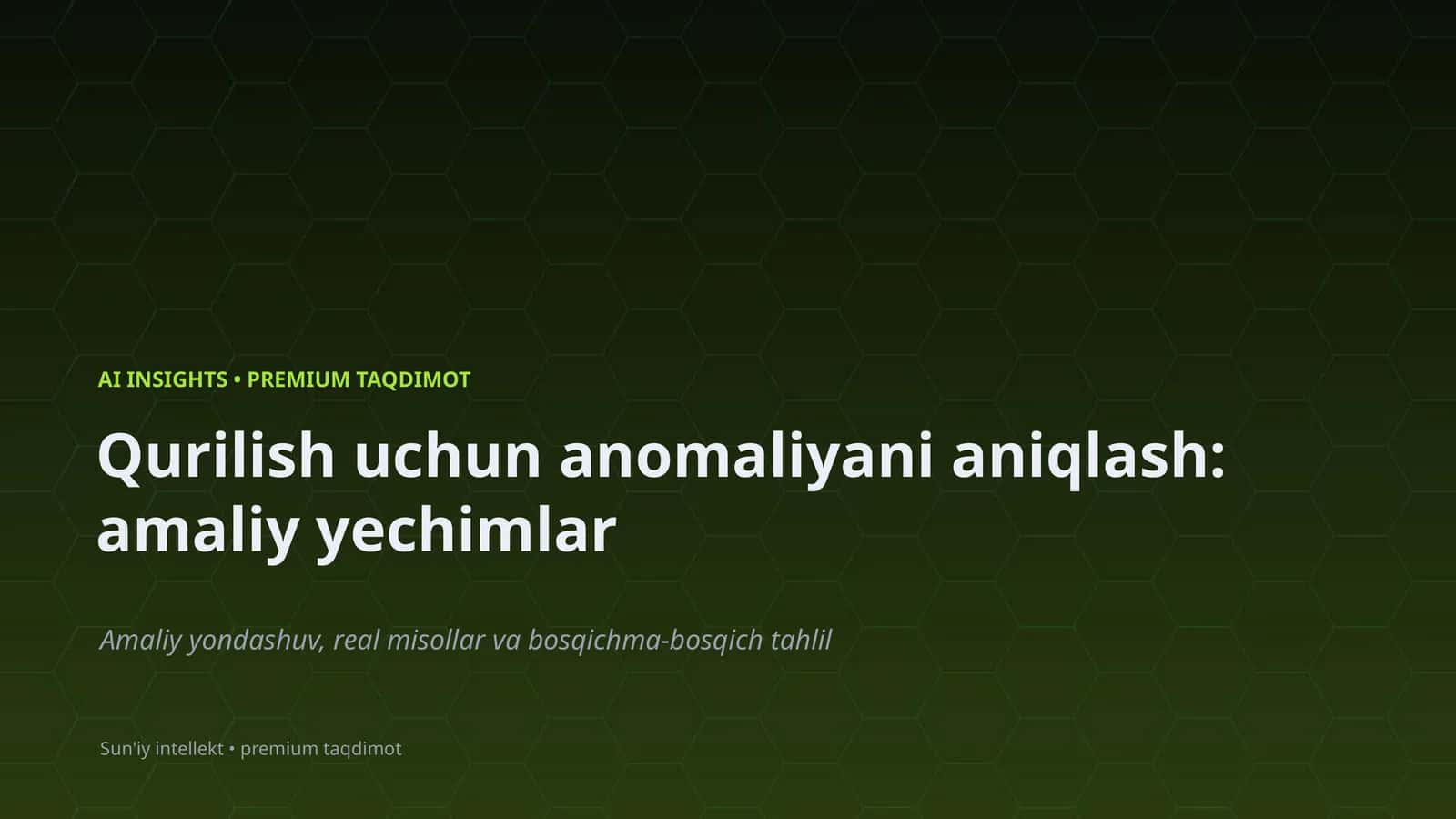 AI INSIGHTS • PREMIUM TAQDIMOT 1