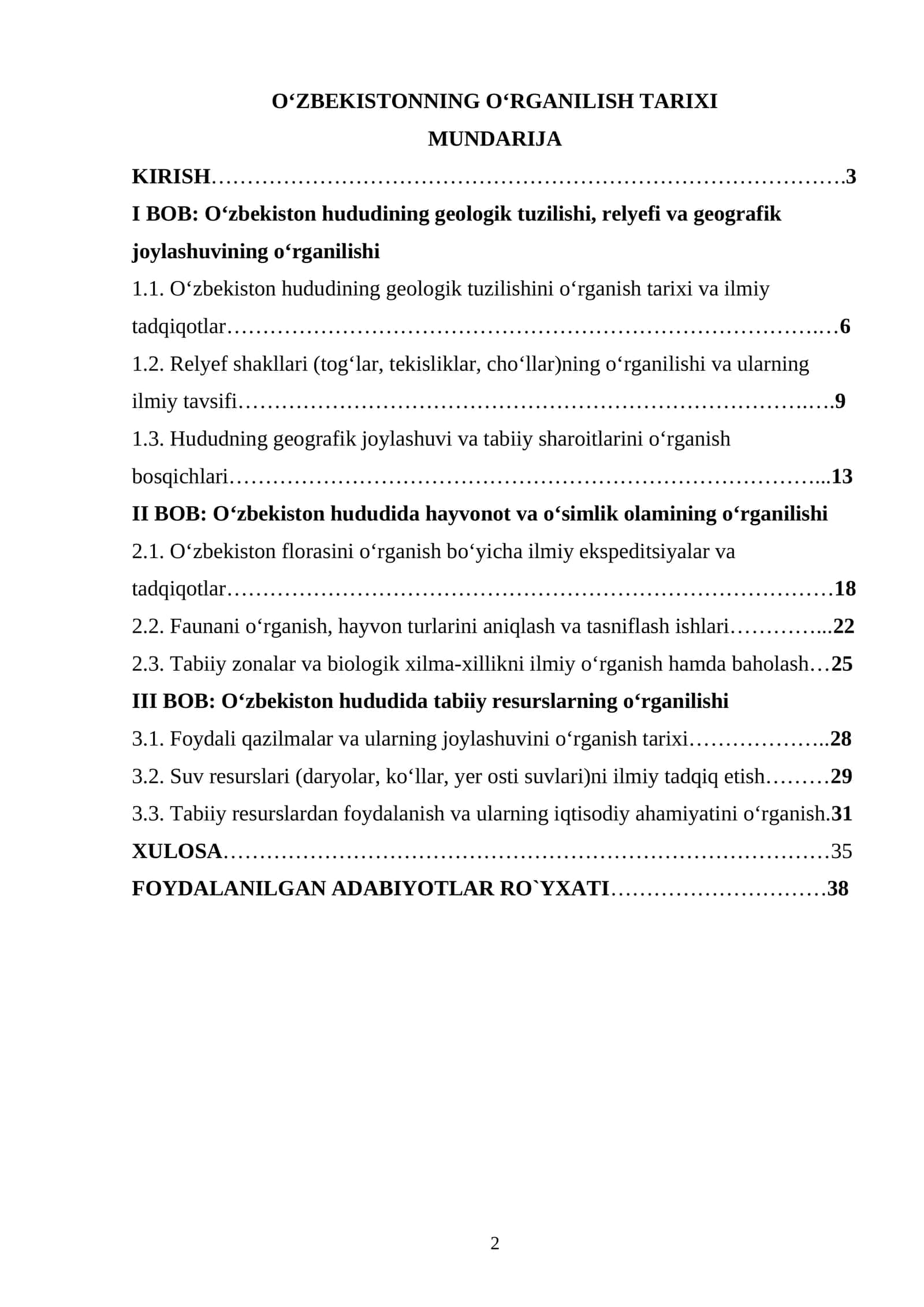O‘ZBEKISTONNING O‘RGANILISH TARIXI 1